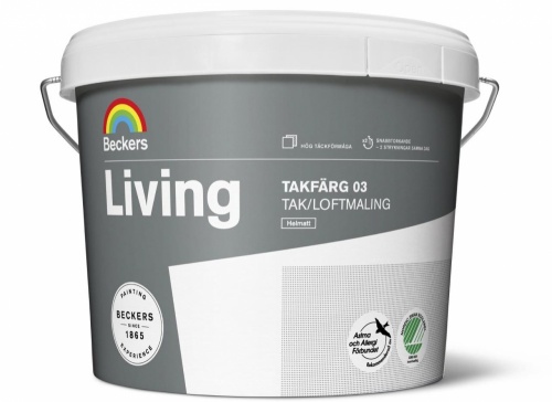 Beckers Living Takfarg 03 / Беккерс Ливинг Такфарг глубокоматовая краска для потолка